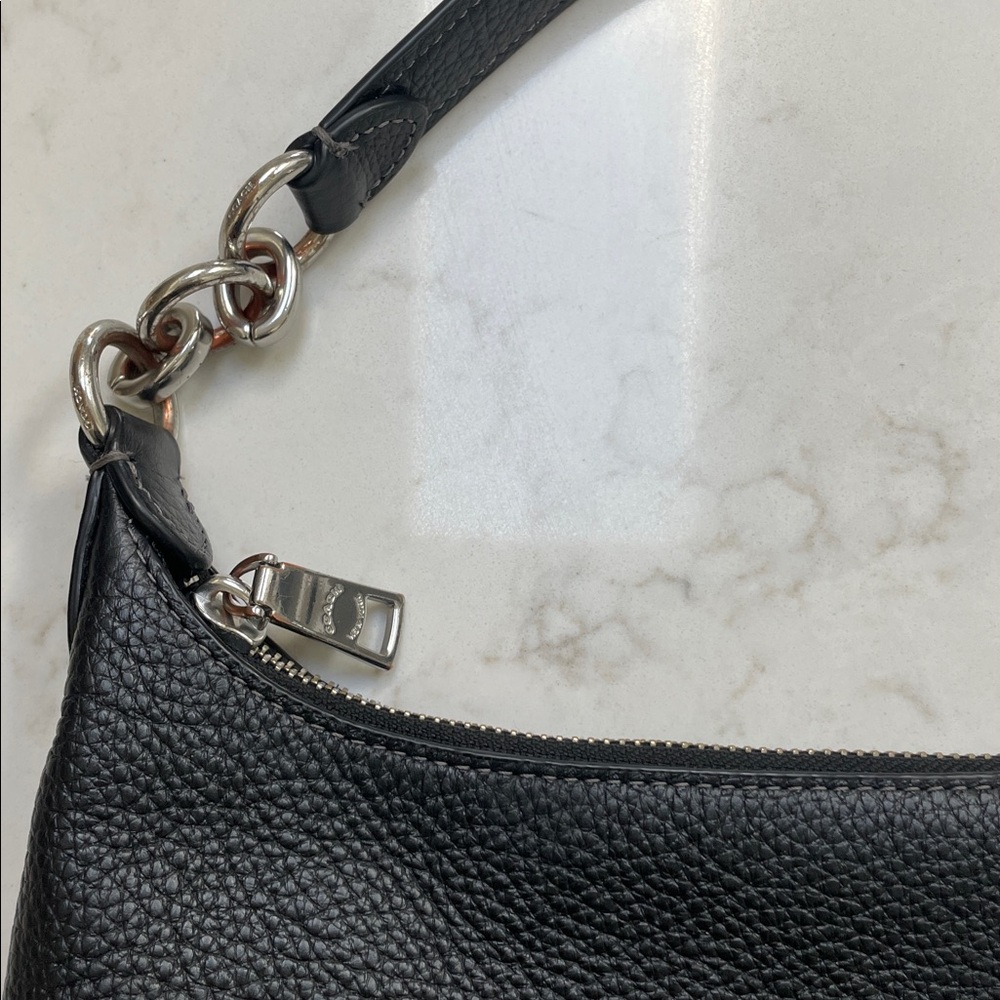 Coach Black Leather Shoulder Bag - Picture 3 of 6